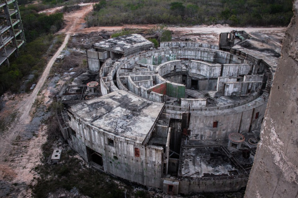 It looks like a maze filled with rusty equipment