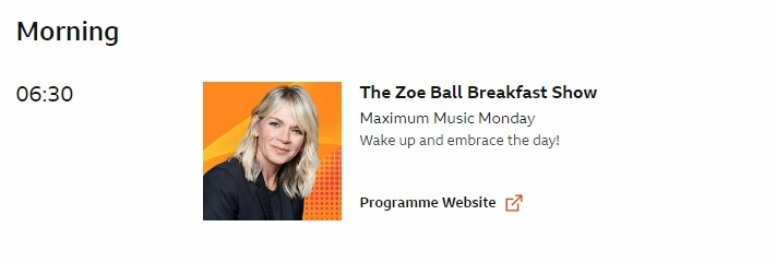 the zoe ball breakfast show maximum music monday wake up and embrace the day