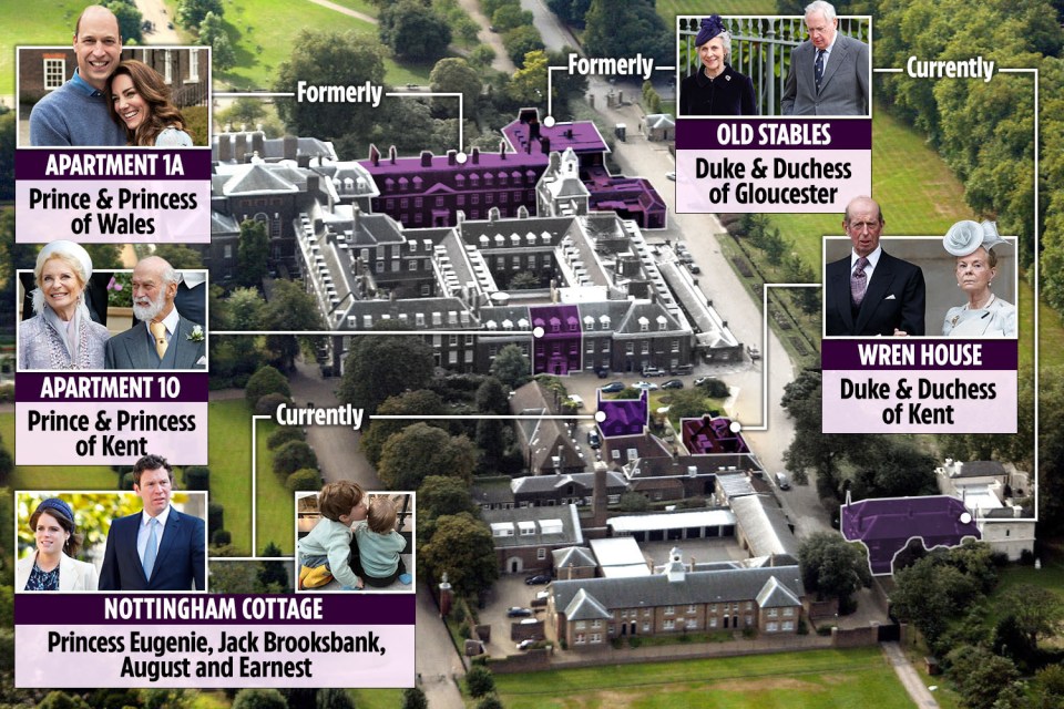 Kensington Palace has been called an 'upmarket housing estate for the British Royal Family' with numerous members calling it home over the years