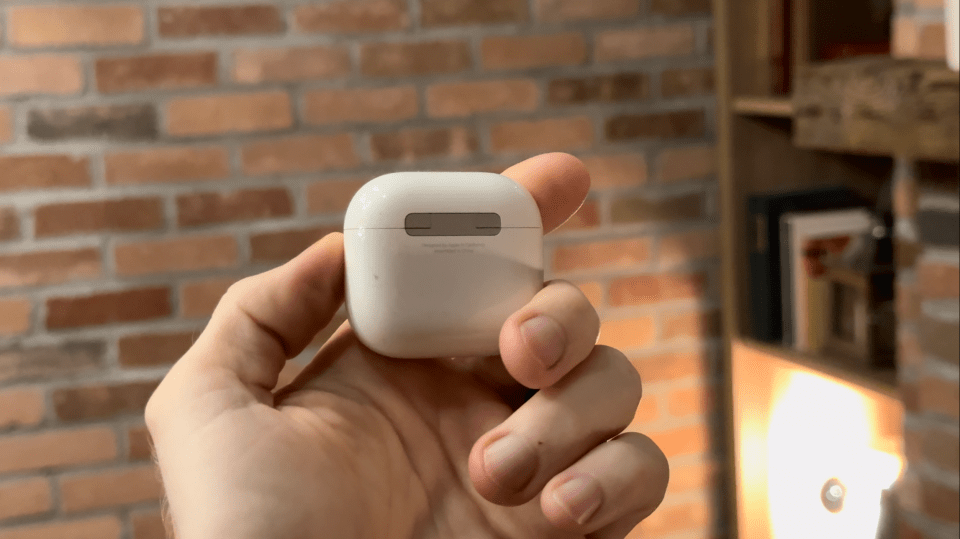 The charging case keeps the AirPods topped up with power