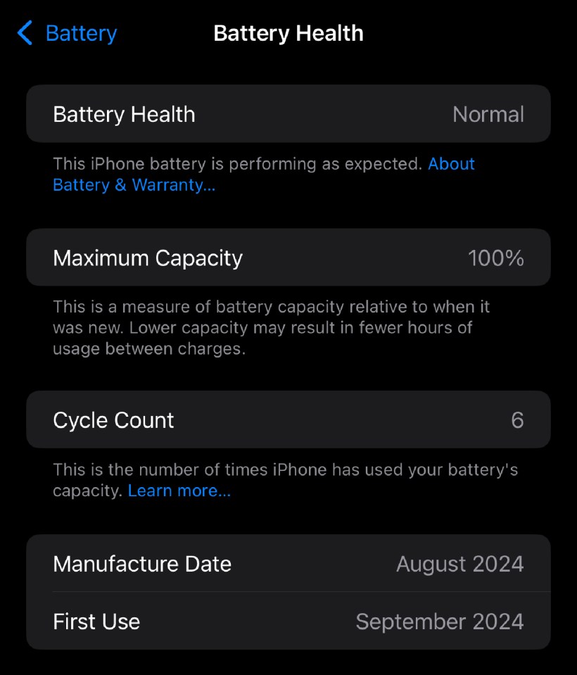 The iPhone has a page that shows your battery's maximum capacity – just go to Settings > Battery > Battery Health