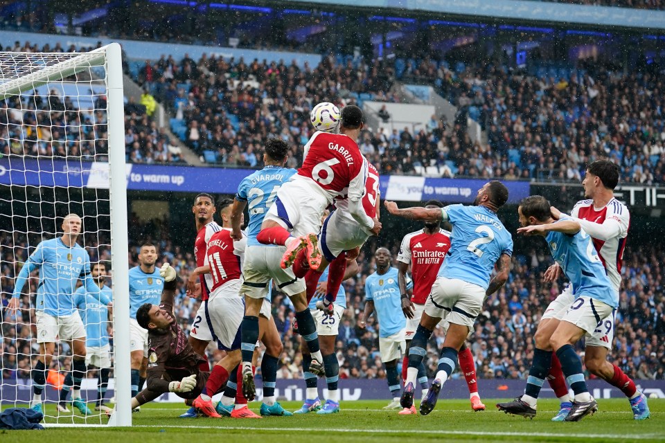 Gabriel Magalhaes put Arsenal ahead just before half-time