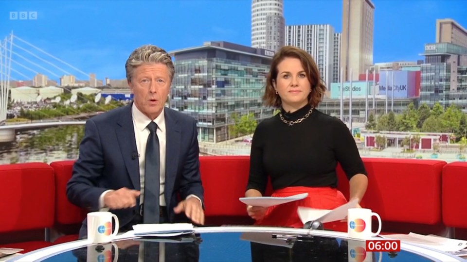 Familiar face Nina Warhurst had to take her seat next to Charlie Stayt this morning