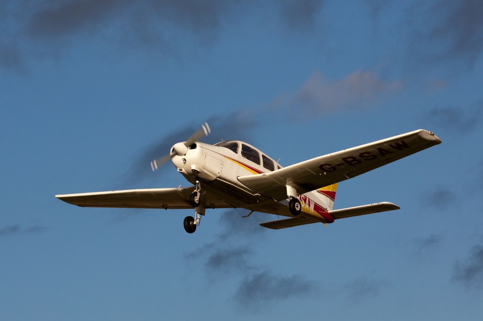 a small plane with the letters g-bsaw on the wing