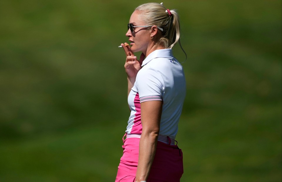 Charley Hull is known to smoke while out on the golf course