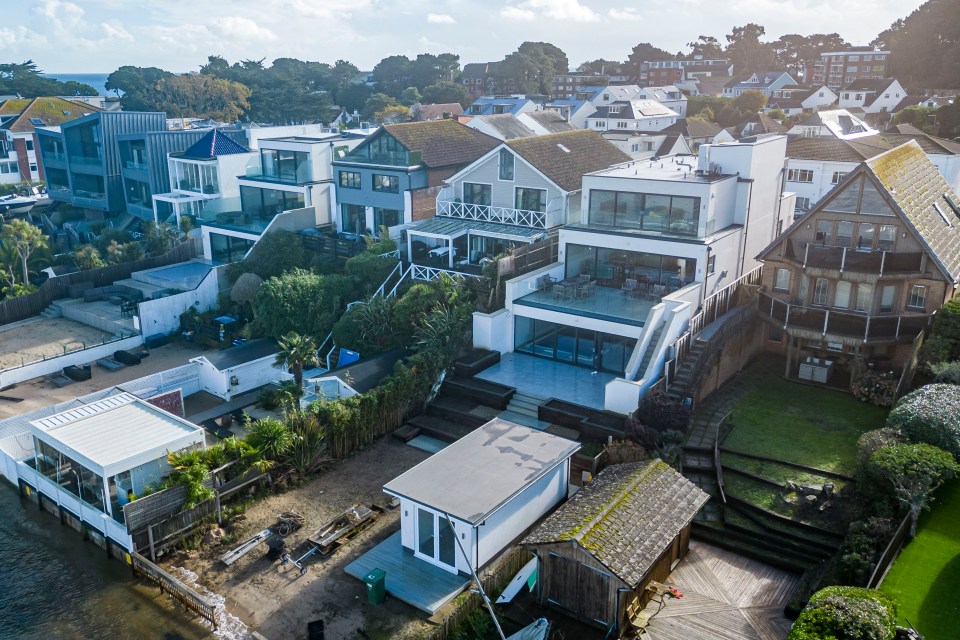 Mr Kennedy's house (right, white) and Celia's (to the left)