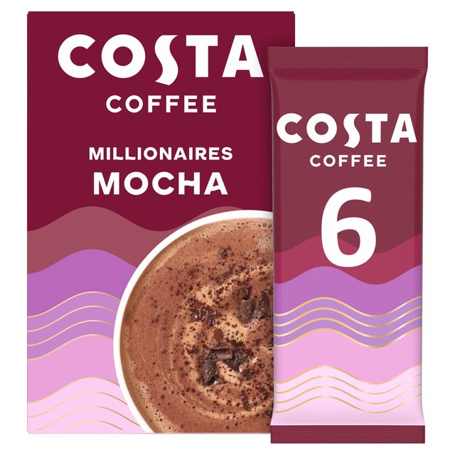 Mix up your own posh coffee at home with Costa millionaires mocha sachets, £2.50, from Morrisons