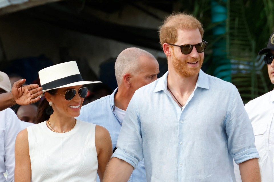 Prince Harry and Meghan Markle on a recent trip to Colombia