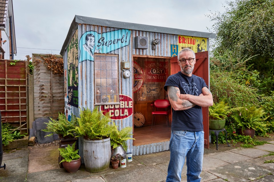 Art technician Wayne Dawber is the winner of Shed of the Year