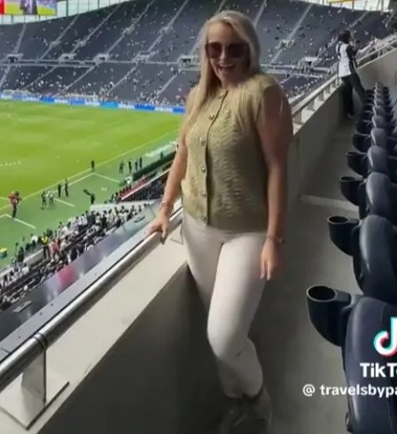 Paige Benattar shared a video of her premium experience at Tottenham vs Brentford