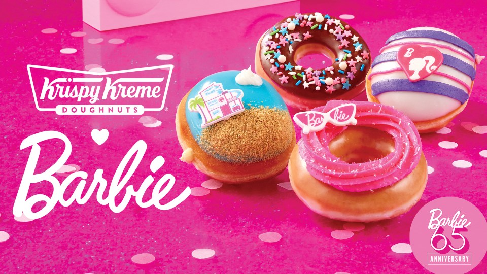 krispy kreme doughnuts celebrate the 65th anniversary of barbie