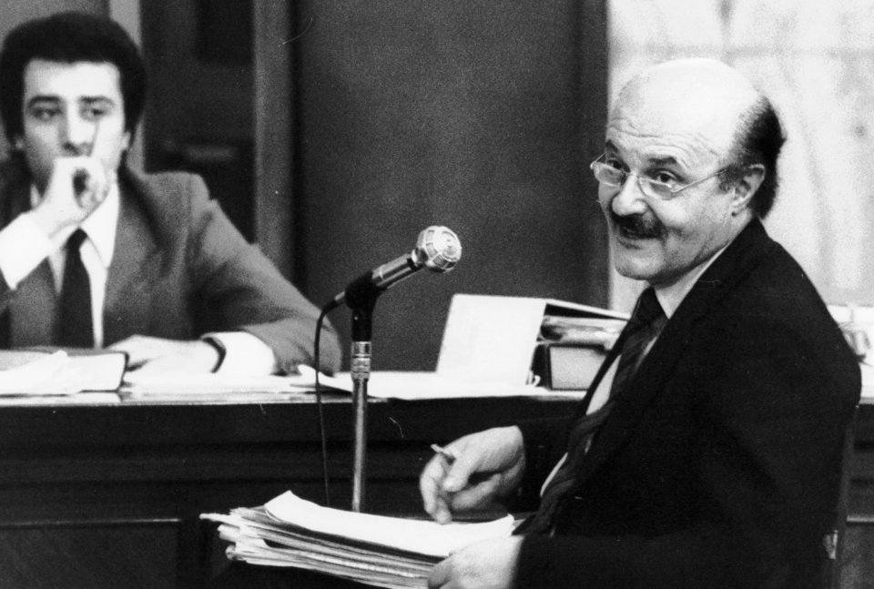 Calvi is pictured in a courtroom in Milan in this undated photo from files