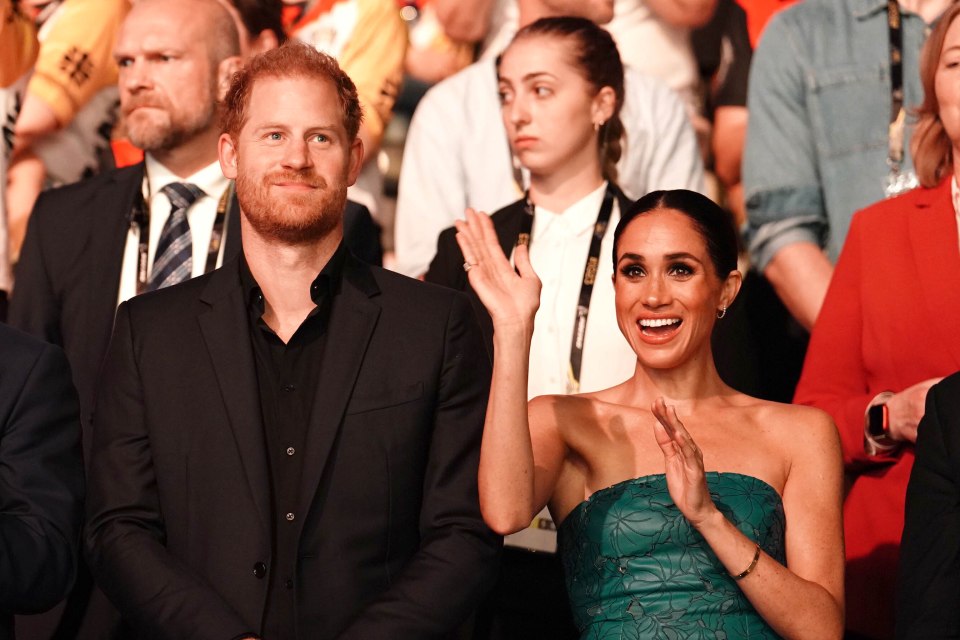 The Duke and Duchess of Sussex during the closing ceremony of the Invictus Games in Dusseldorf, Germany, in September last year