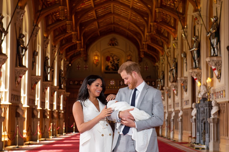 Harry and Meghan with baby Archie in 2019