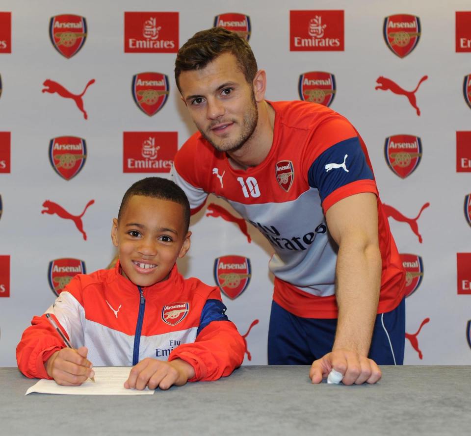 Nwaneri signed his Arsenal contract alongside Jack Wilshere