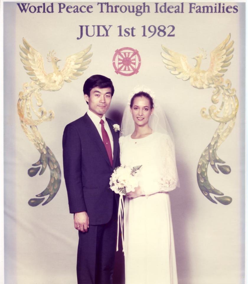 Fran and Yoshi Ichijo on the day of their wedding