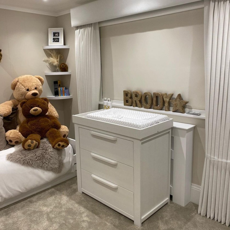 Georgia previously showed off Brody's adorable nursery