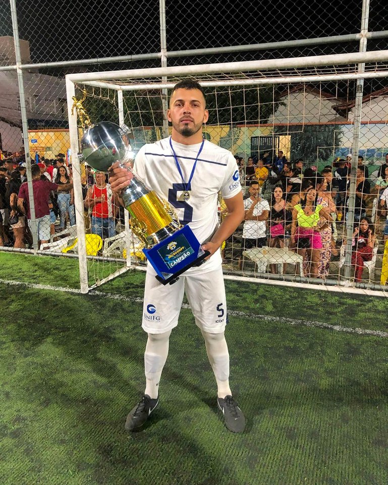 Jarlucio Coelho Santos, 31, in a victory snap just moments before he was shot to death