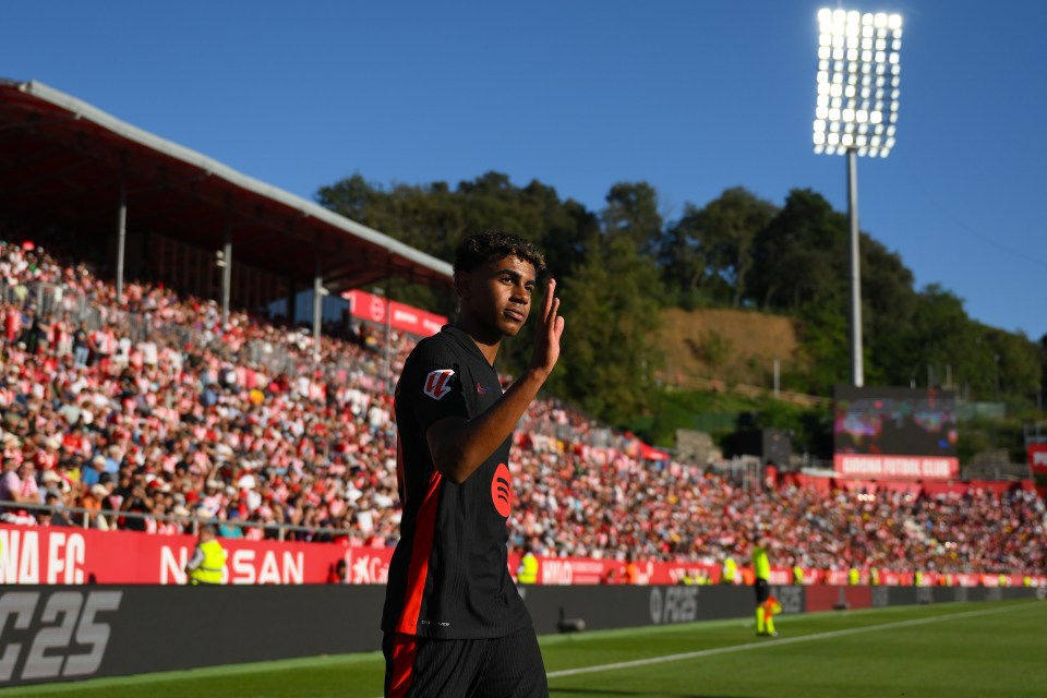 Lamine Yamal was applauded by both sets of fans after his performance in Barcelona's 4-1 win over Girona