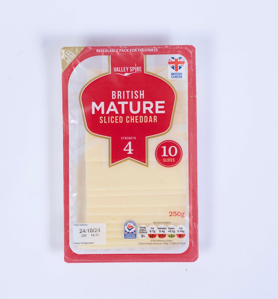 Valley Spire Mature Sliced Cheddar from Lidl scored full marks