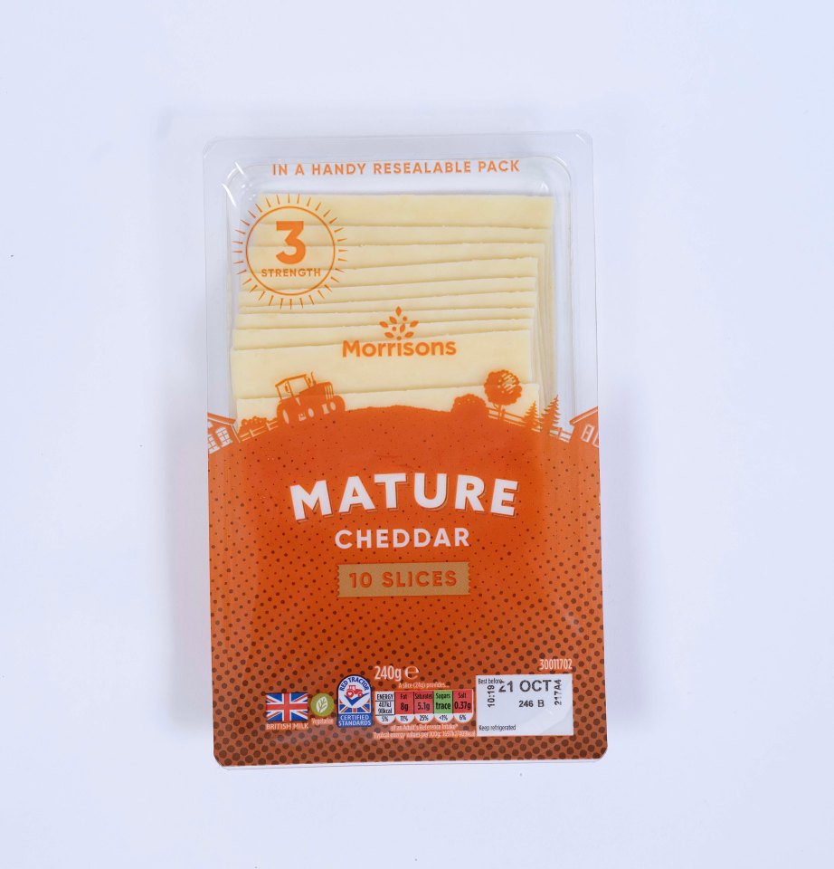 Morrisons Mature Cheddar Slices scored 2 out of 5