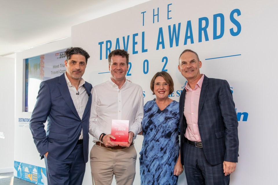 TUI took the coveted Most Trusted award as voted by The Sun readers