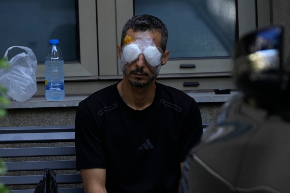 A man injured after his handheld device exploded waiting for treatment in Beirut