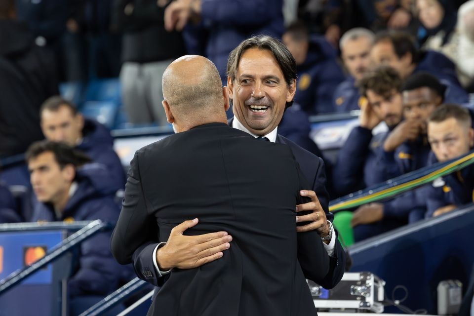 The two managers embraced warmly afterwards