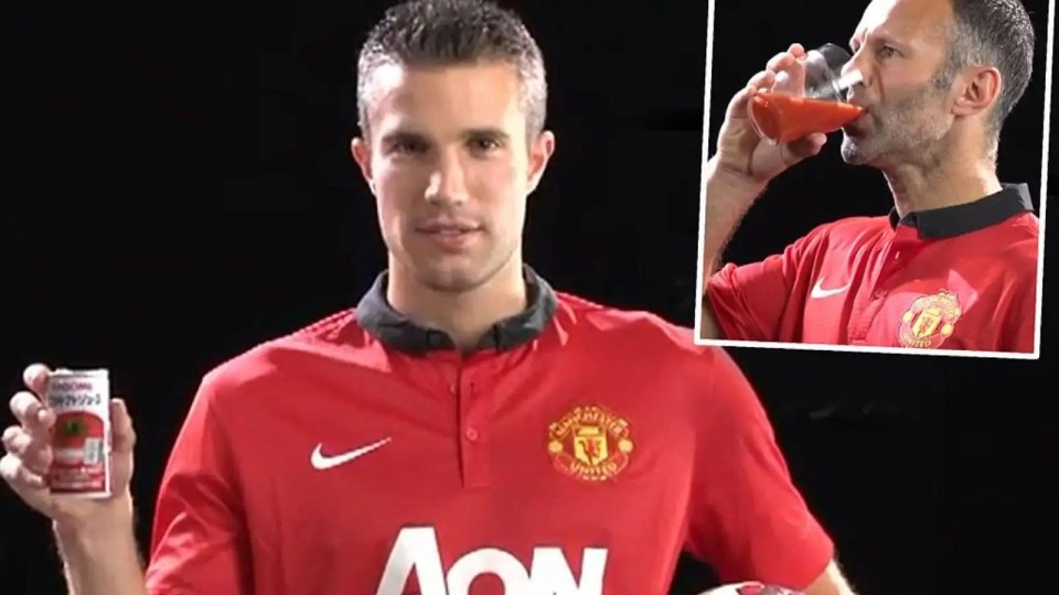 Dutch legend Robin van Persie and Ryan Giggs did a Japanese tomato juice advert