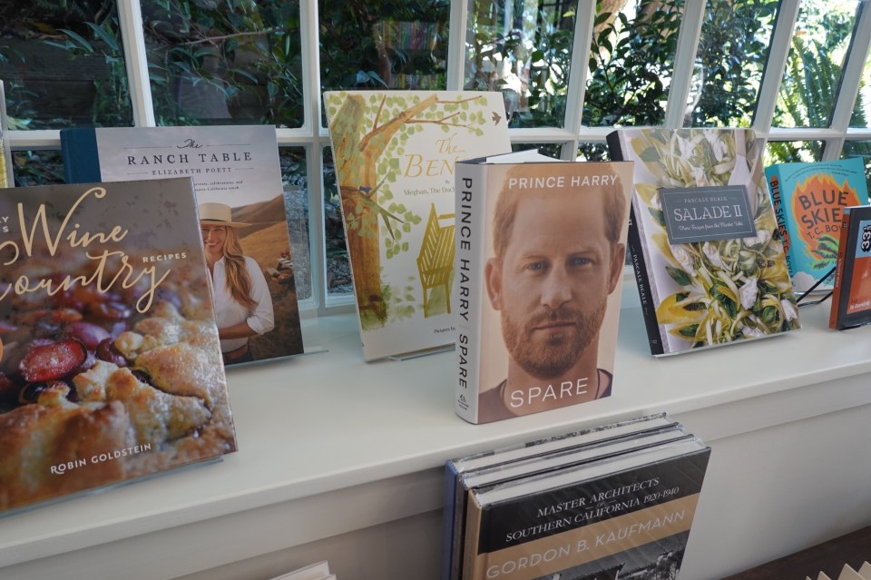 Harry's memoir features prominently on the shop's 'Our Local Authors' display