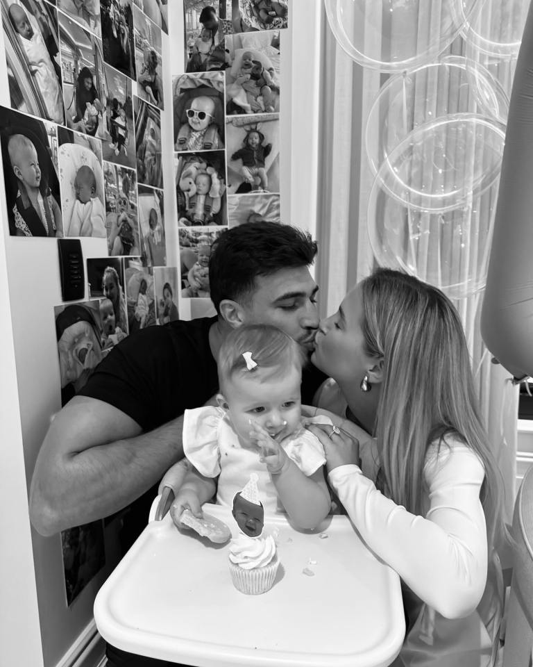 The pair celebrate their daughter Bambi's first birthday