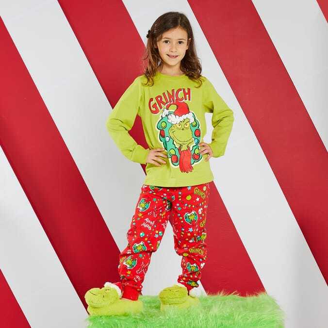 The classic Grinch pyjamas are available in two colours