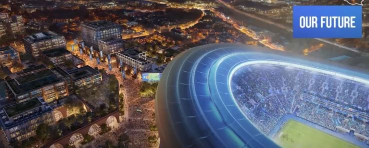 Headline: Inside Birmingham City's stunning £2bn new 'spaceship' stadium with 62,000 capacity scheduled to open in five years,