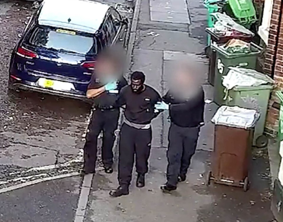 CCTV showing triple killer Calocane being arrested