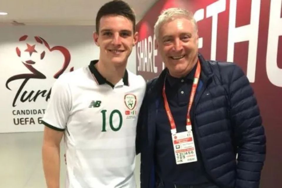 Declan Rice's dad Sean is also his manager