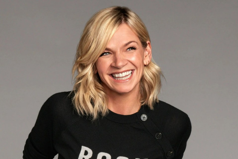 a woman wearing a black shirt with the word rock on it