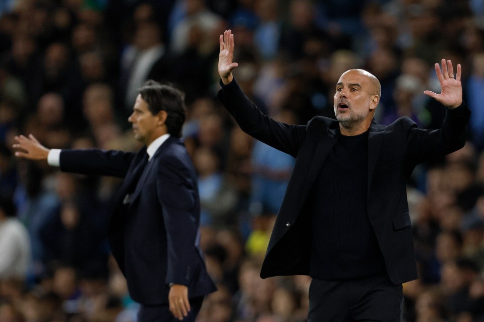 Pep Guardiola's side were held by Simone Inzaghi's Inter