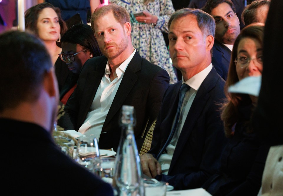 The Duke of Sussex with Belgian prime minister Alexander De Croo