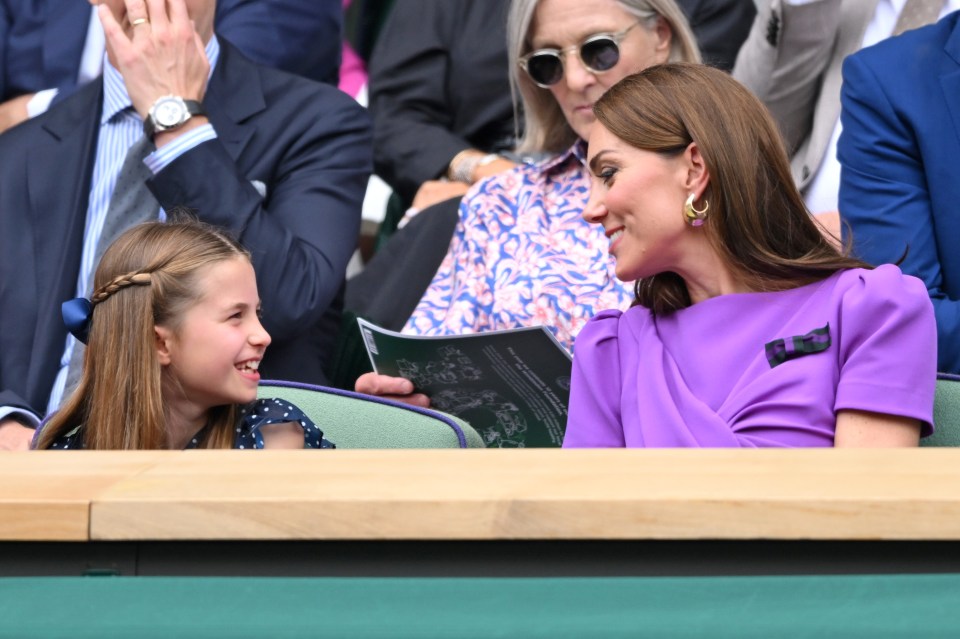 Kate also joined Princess Charlotte at Wimbledon in July