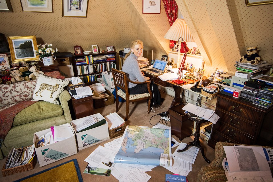 Fans got a sneak peek inside Princess Michael of Kent's study as she promoted her book, Quicksilver