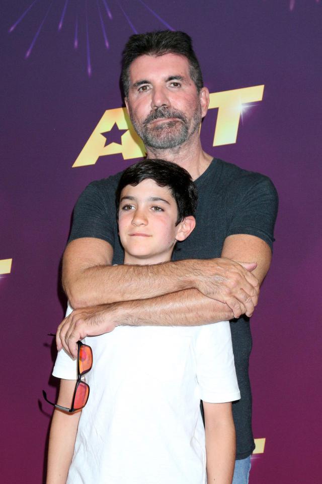 Simon Cowell shared a sweet moment with his 10-year-old son Eric Cowell