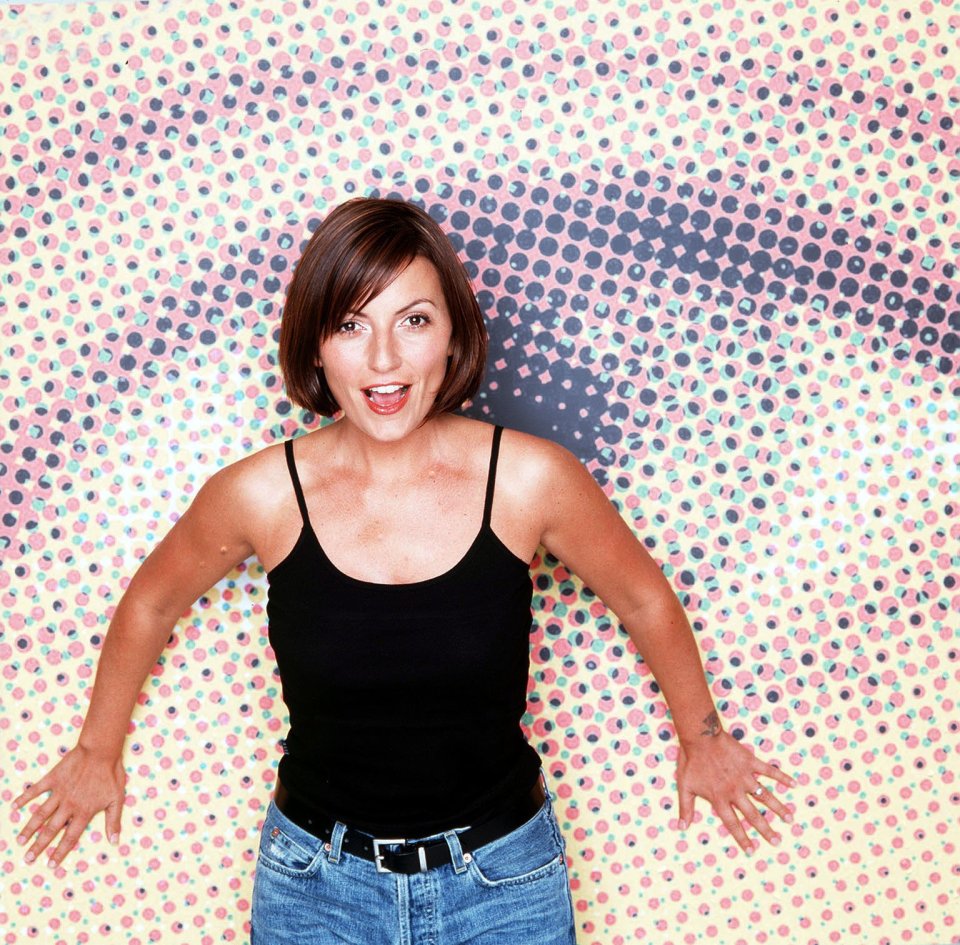 Davina as the host on popular show Big Brother back in 2000