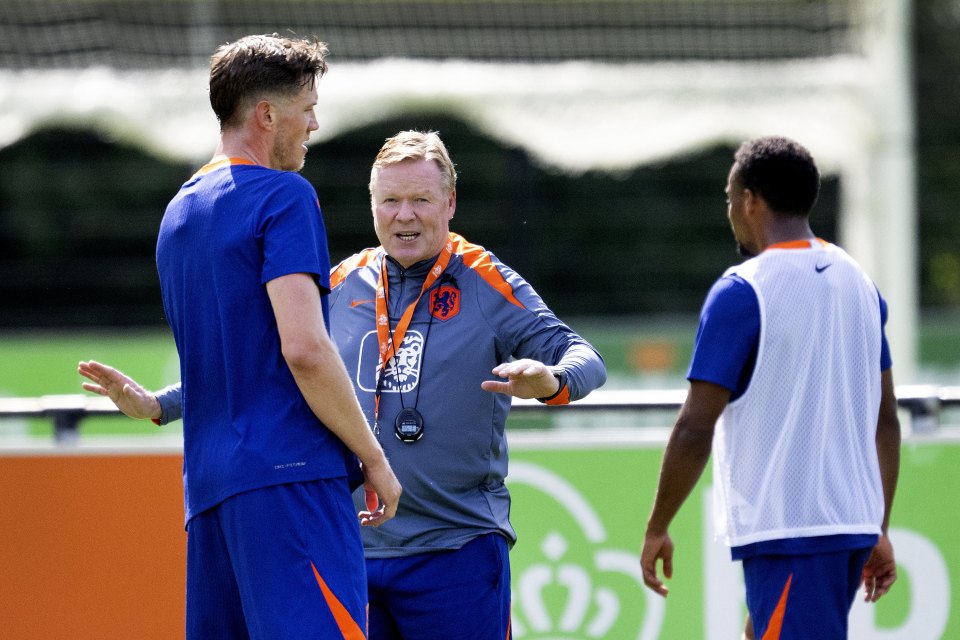 Netherlands boss Ronald Koeman intervened to put an end to the altercation