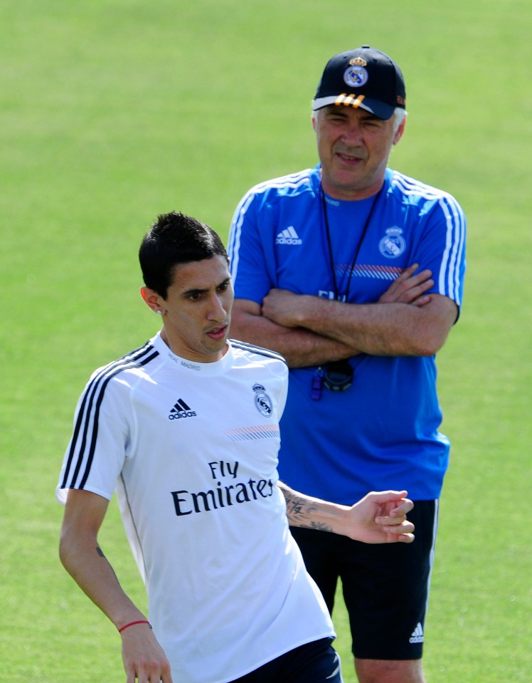 Di Maria couldn't decide between Carlo Ancelotti and Jose Mourinho to round up his top three managers