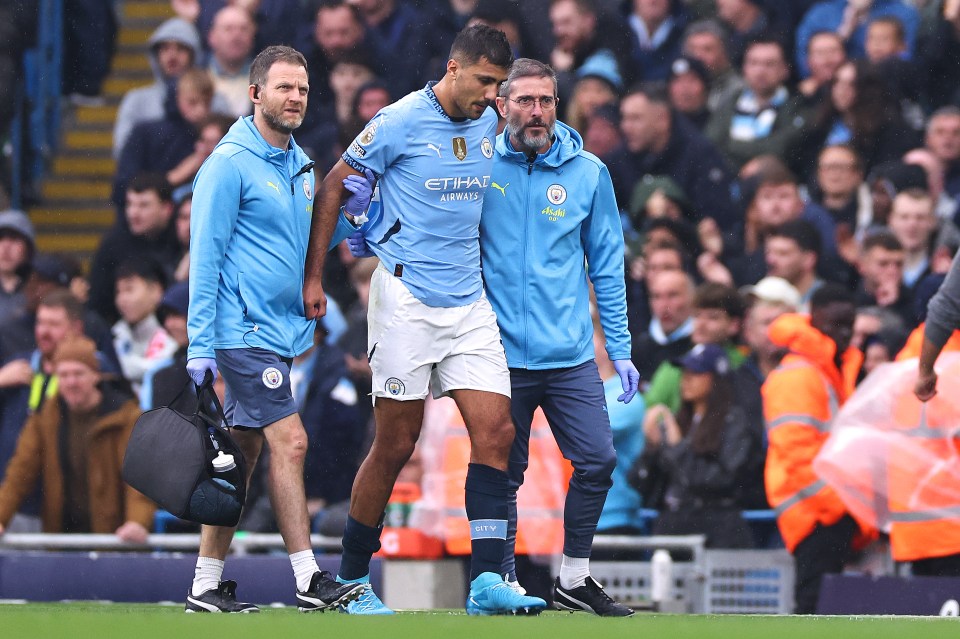 Rodri is out for the season after injuring his knee