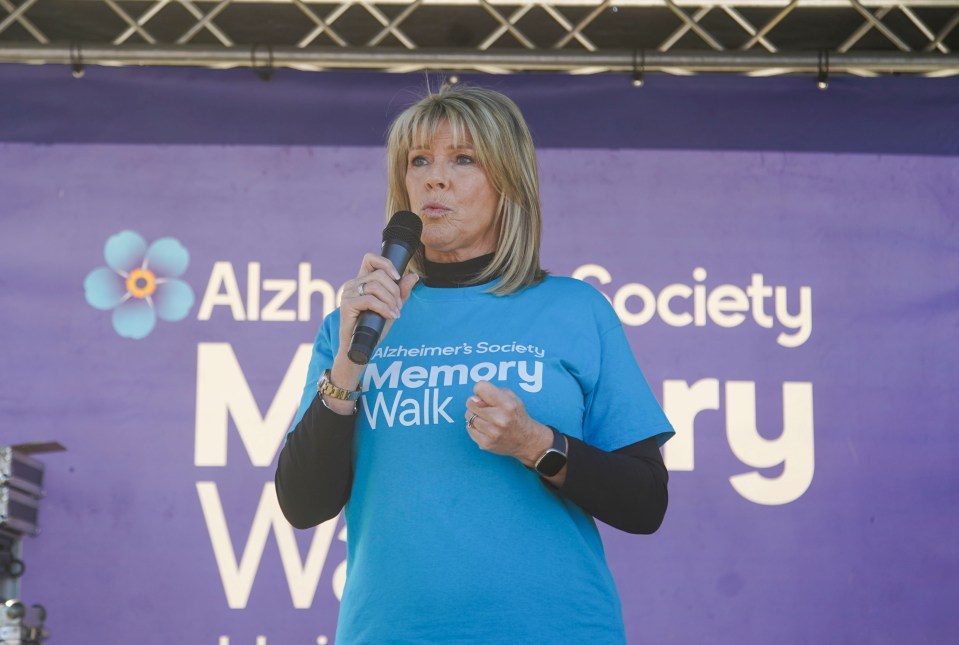 Ruth took part in yesterday’s walk for her mother Joan, 93, who has Alzheimer’s and is in a care home