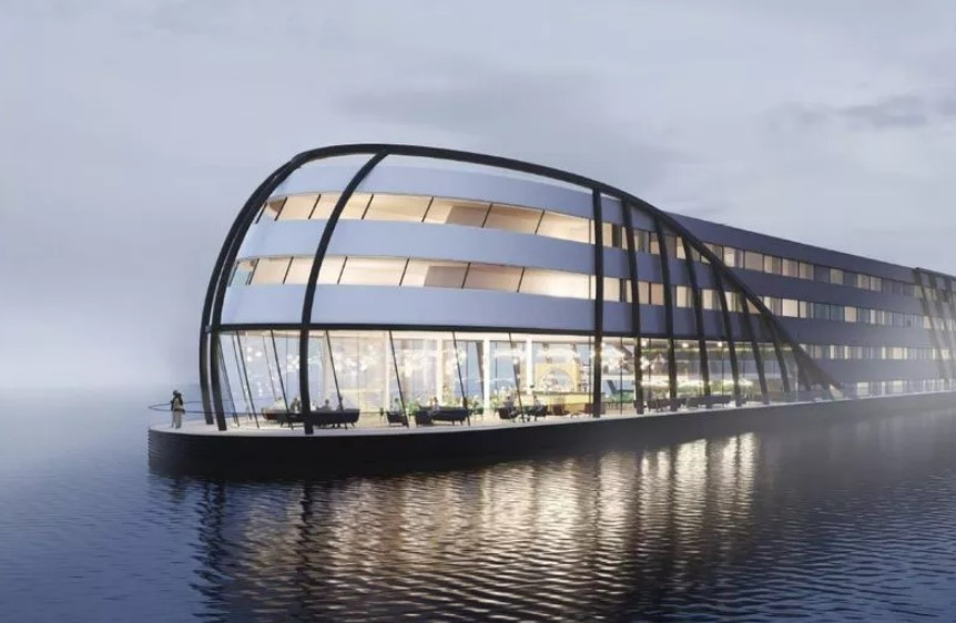 Concept pictures show the stylish 180-room complex which will be docked on the Salford Quays