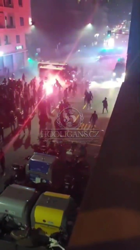 The violent clashes continued until around 2.30am local time