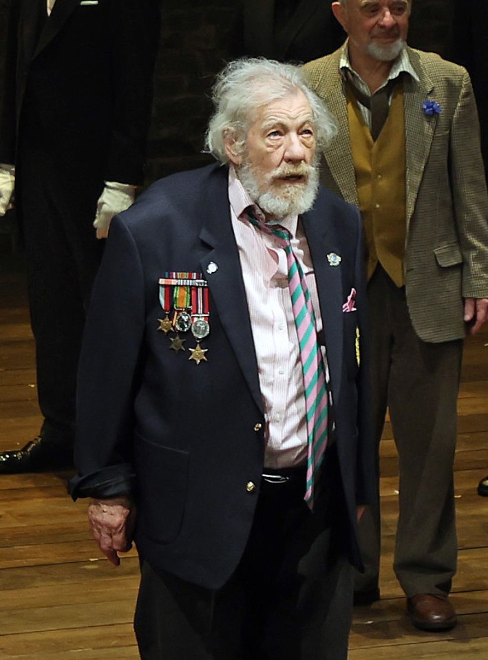 The Gandalf actor fell off stage during a performance of Henry IV in London in June