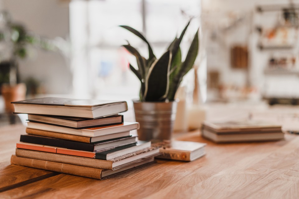 You can pile books up at different heights and place accessories on top. It can create a really artistic-looking space